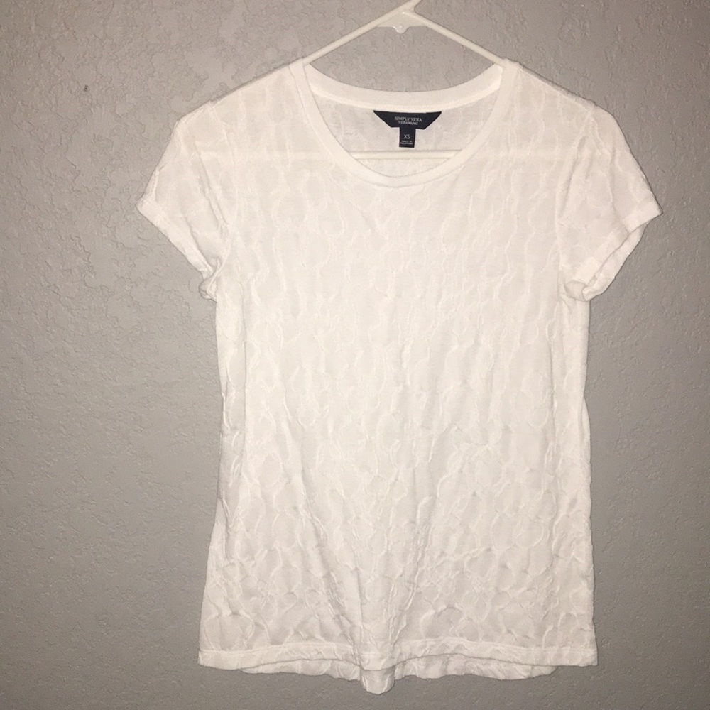 Simply Vera White Shirt XS